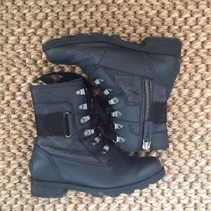 Sorel Emelie Kids black leather boots